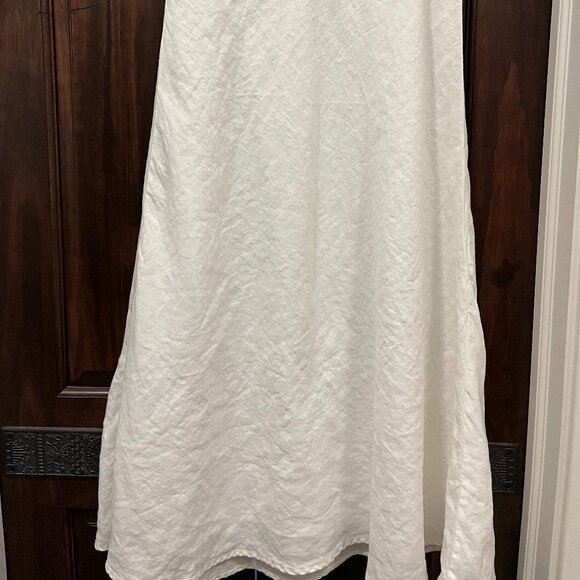 BANANA REPUBLIC White Linen Maxi Skirt-Size 6 - Picture 1 of 3